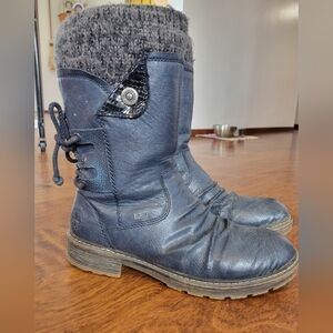 Rieker Navy Blue Winter Boots